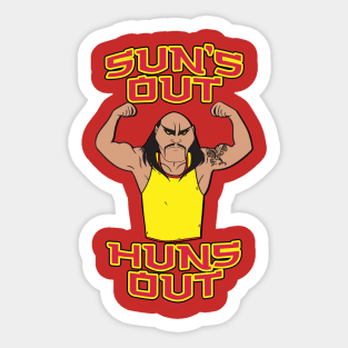 Sun's Out Huns Out Sticker